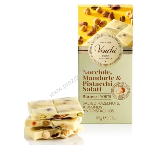 Venchi bílá solená směs ořechů 95 g