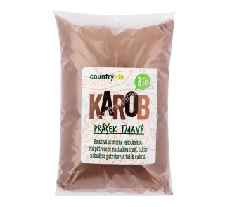 Karobový prášek tmavý 500 g BIO COUNTRY LIFE