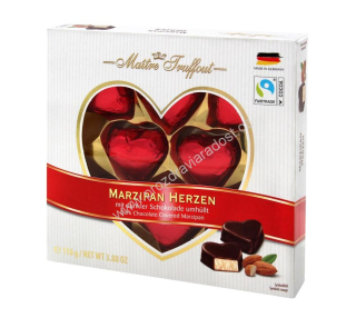 Marcipánová srdce v čokoládě 110 g Maitre Truffout