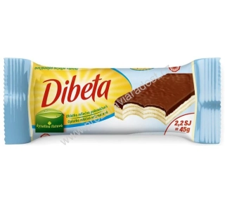 Dibeta Oplatka s mléčnou náplní polomáčená 45 g PLH
